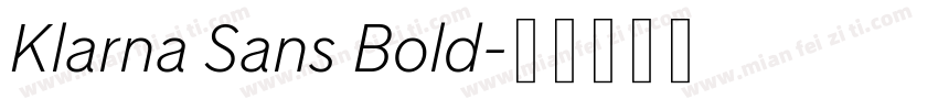 Klarna Sans Bold字体转换